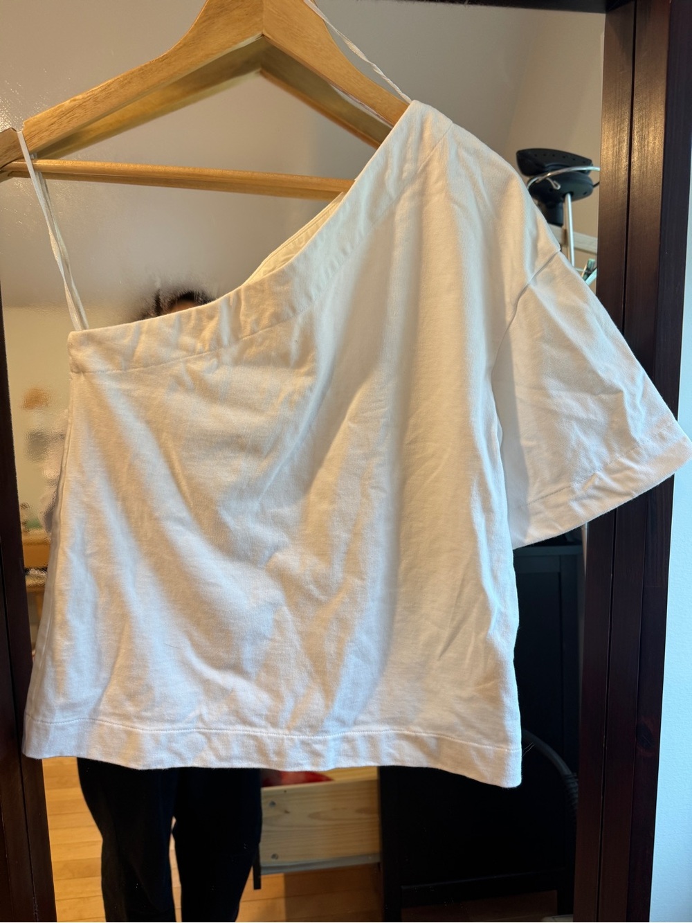 Banana Republic One Sleeve White Tee